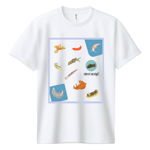 ドライ 大阪湾のウミウシTシャツ Ver.2（半袖）白 ドライＴシャツ