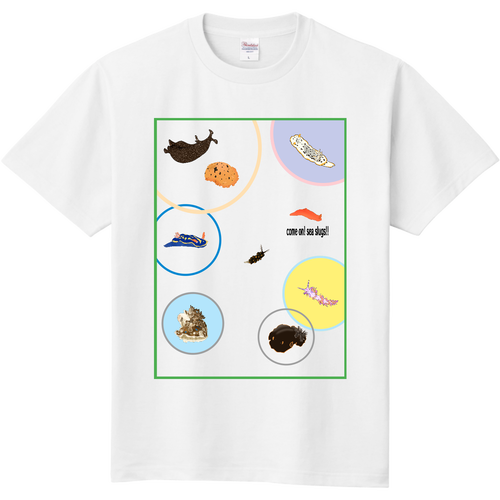 定番 大阪湾のウミウシTシャツ Ver.１（半袖）白 定番Ｔシャツ
