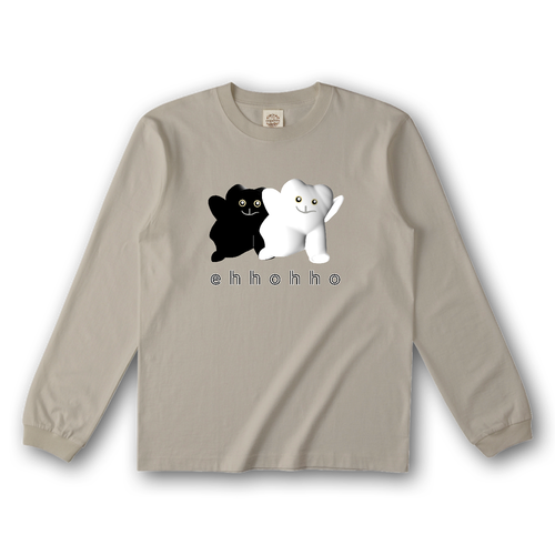 エッホッホ オーガニックコットンロングスリーブTシャツ（リブ有り）