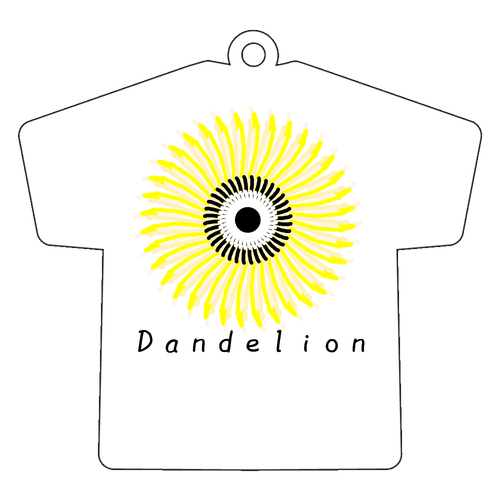タンポポ アクリルキーホルダー Ｔシャツ型 (6cm)