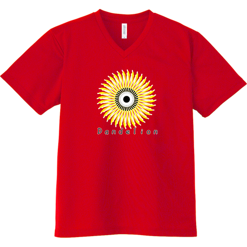 タンポポ ドライVネックTシャツ