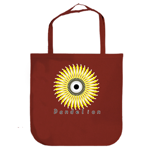 タンポポ 厚手コットンラウンドボトムバッグ(L)