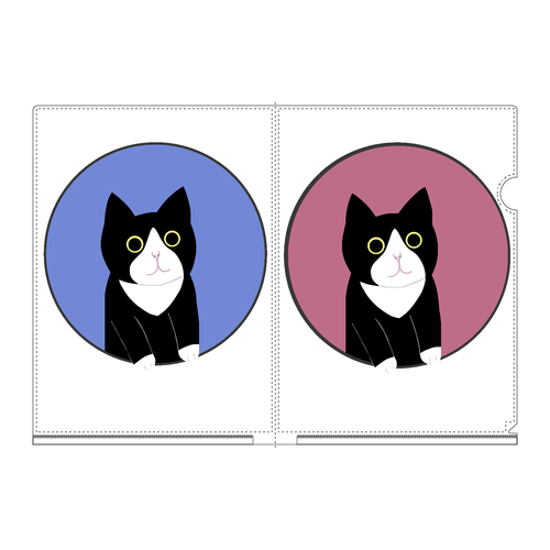 まるの中からハチワレさん A4フルグラフィッククリアファイル