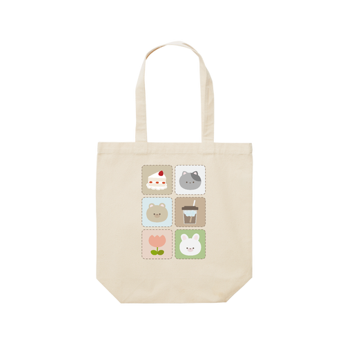 Healing illustrations! レギュラーキャンバストートバッグ(M) (フルカラー転写プリント)