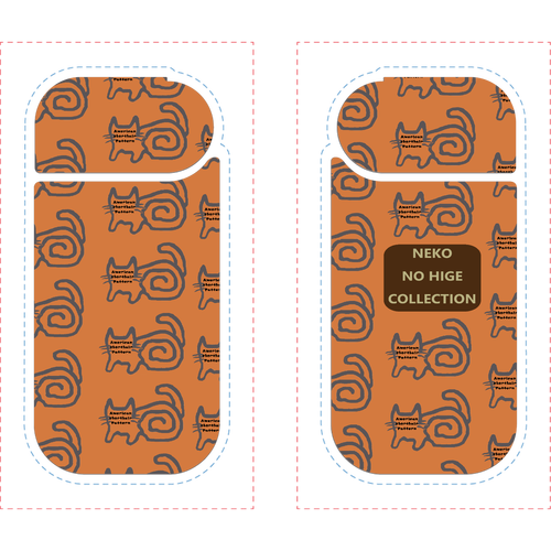 ねこのひげあつめ。うずまきあめしょー：おれんじぱたーん IQOSケース