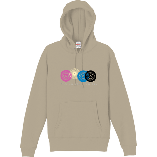 フラワースタンプ T/C スウェット プルオーバー パーカ