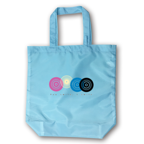 フラワースタンプ コンパクトバッグ（M）ポーチ付き