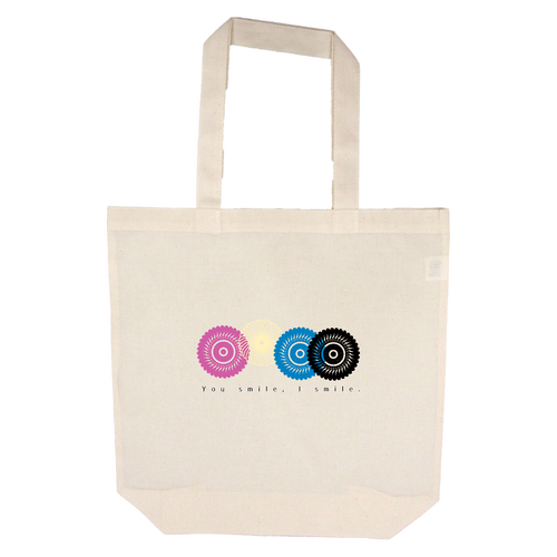 フラワースタンプ コロリドコットンバッグ(M)