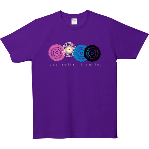 フラワースタンプ 5.0オンス ベーシックTシャツ(キッズ）