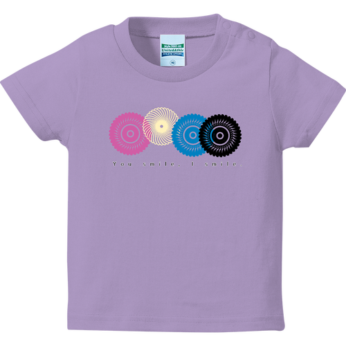 フラワースタンプ ハイクオリティーベビーTシャツ