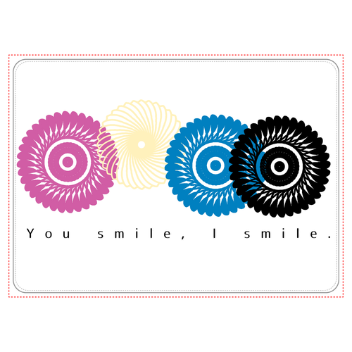 フラワースタンプ タブレットケース汎用Mサイズ