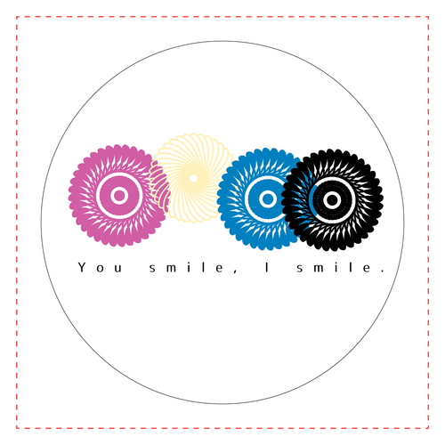 フラワースタンプ クリアバッジ