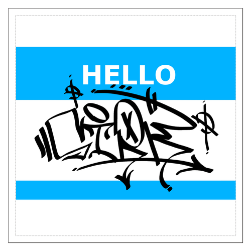 YOKE グラフィティ ステッカー グラフィティタグ：type1 クリアステッカー100mmクリアステッカー