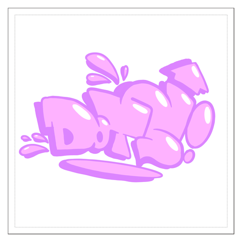 スローアップ：type1 クリアステッカー 100mmクリアステッカー・シール