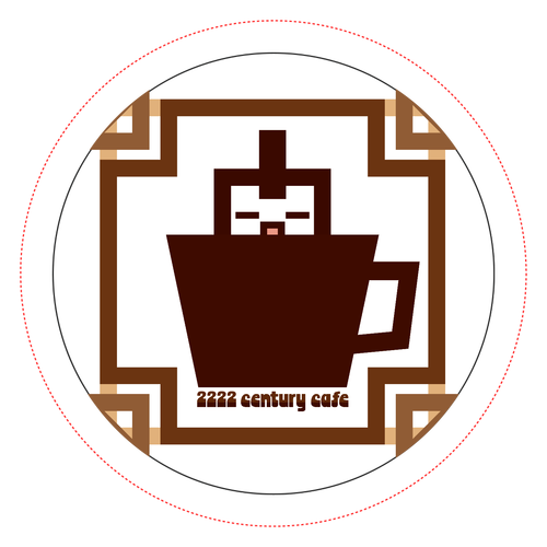 2222カフェ オリジナル缶バッジ白背景（56mm）