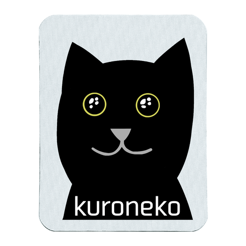 おめめウルウル黒猫さん ソフトマウスパッド スクエア