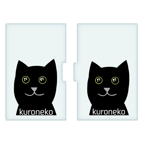 おめめウルウル黒猫さん アクリルフォトパネル(長方形)