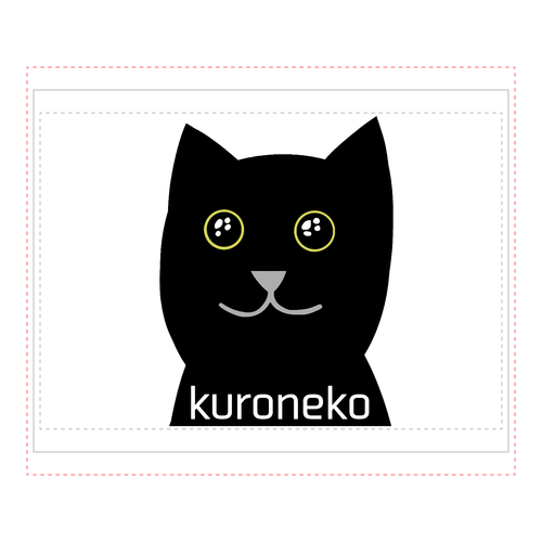 おめめウルウル黒猫さん タペストリー(B2サイズ／横)
