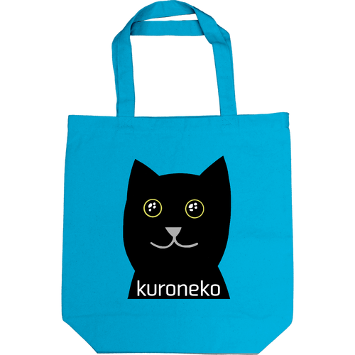 おめめウルウル黒猫さん キャンバストート M