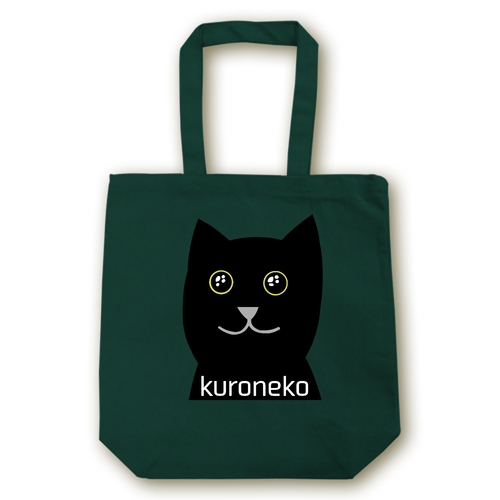 おめめウルウル黒猫さん キャンバストート（M）