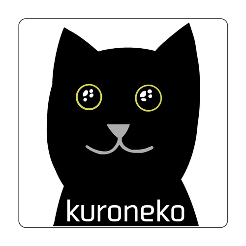 おめめウルウル黒猫さん 珪藻土コースター (四角)