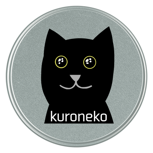 おめめウルウル黒猫さん コルン缶