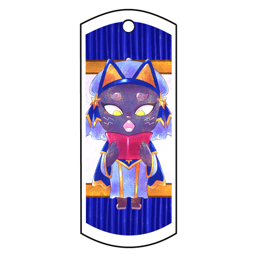 星歌隊キーホルダー（黒猫） アクリルキーホルダー　タグ型 (6cm)