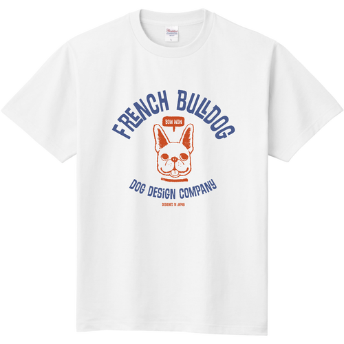 レトロカラーなフレンチブルドッグ 定番Ｔシャツ