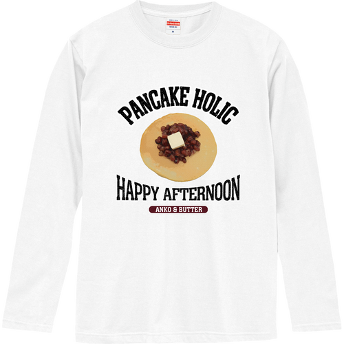 あんバターパンケーキ（ビンテージ風） ロングスリーブTシャツ