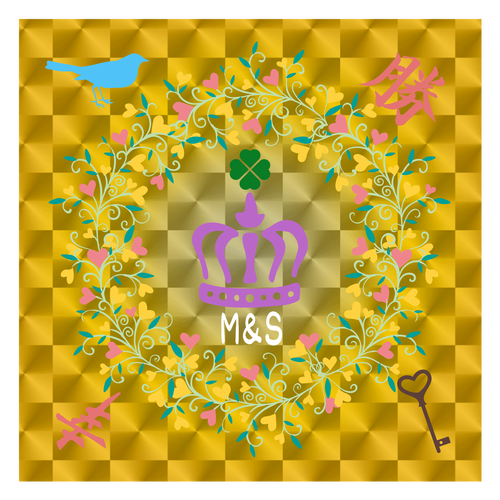 M&S 私の願いを込めて キラキラシール　ゴールド