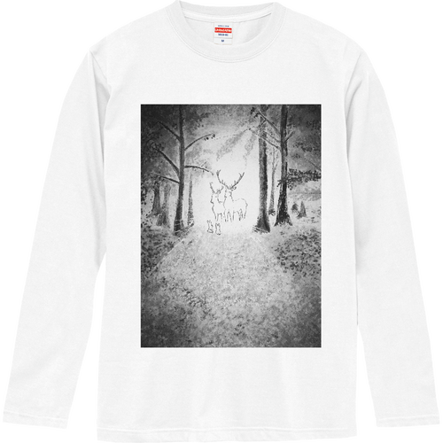 対話　モノクロバージョン ロングスリーブTシャツ
