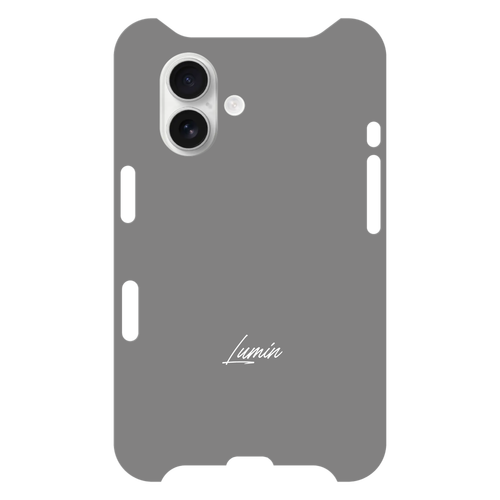 Luminスモールロゴ ー グレー×ホワイト iPhone16