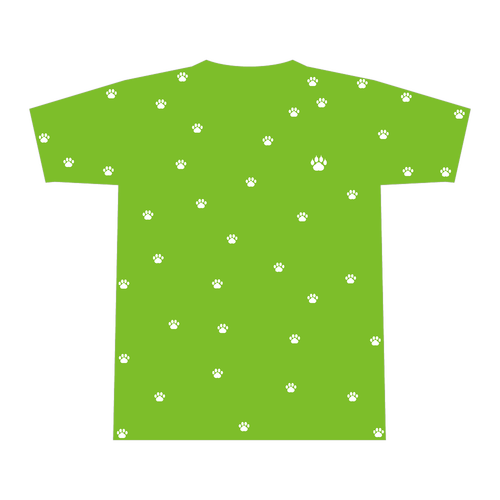 あしあとT 全面インクジェットTシャツ(M)