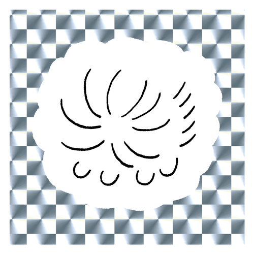 【さく】ポメたいふーん キラキラシール　シルバー