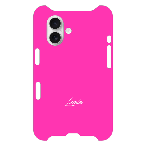 Luminスモールロゴ - ピンク×ホワイト iPhone16