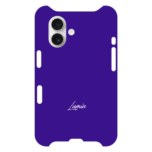 Luminスモールロゴ - パープル×ホワイト iPhone16
