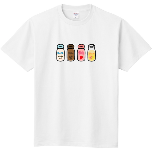 牛乳瓶たち（Tシャツカラー選べます） 定番Ｔシャツ