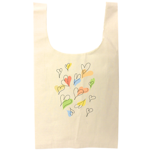 ハートのエコバッグ！ オーガニックコットンマルシェバッグ