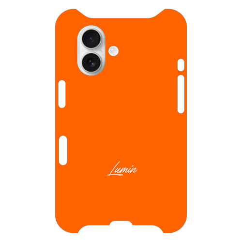 Luminスモールロゴ - オレンジ×ホワイト iPhone16
