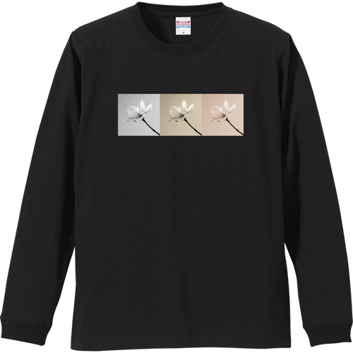 SAKURA　一輪 リブ付 ロングスリーブＴシャツ