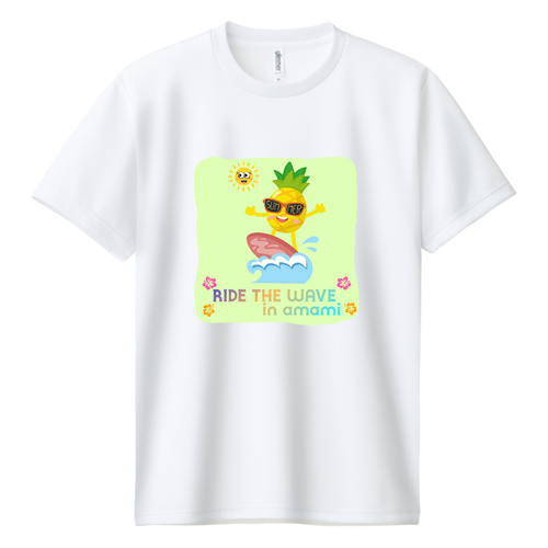 波に乗るパイナップル！ 即日ドライTシャツ