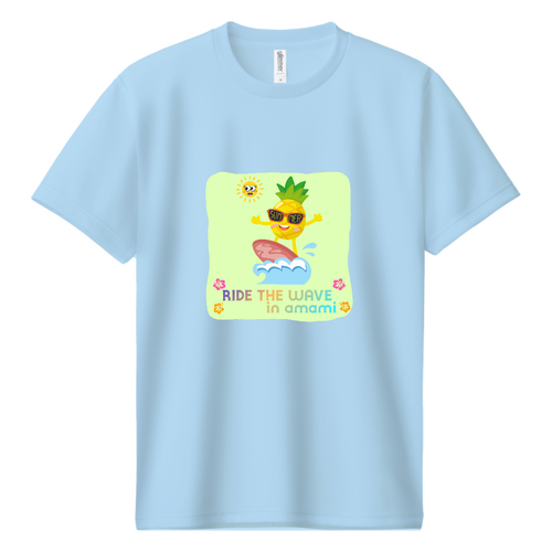 波に乗るパイナップル！ ドライＴシャツ