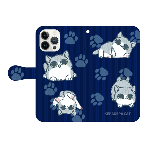 けぱけぱした子猫 iPhone13 Pro Max 手帳型スマホケース