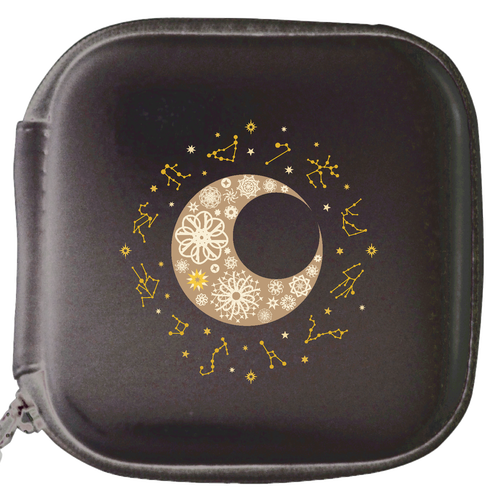 ことばもん／だいすきMoon・星座図風バージョン／レザーマルチケースS レザースタイルマルチケース（S）