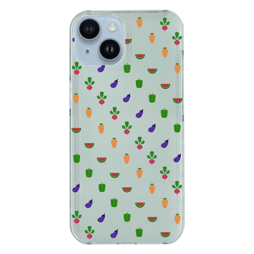 ドット よく見るとベジタブル  iPhone14 (透明)