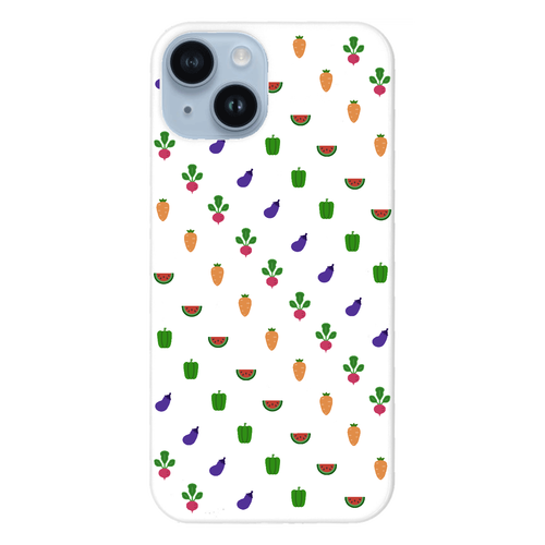 ドット よく見るとベジタブル iPhone14 (白)