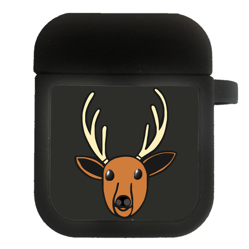 着るしかない鹿 AirPodsクリアパネルシリコンケース