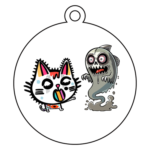 身の毛もよだつ2(やんちゃん) アクリルキーホルダー　丸型 (6cm)