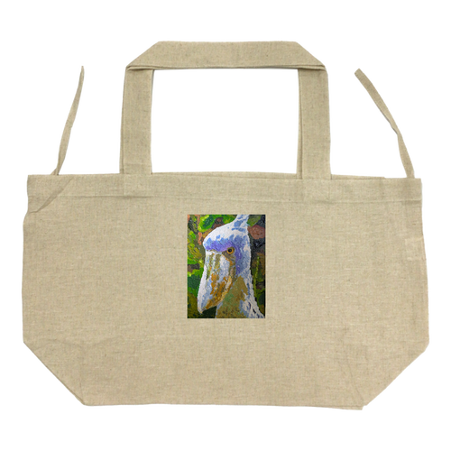 ハシビロコウトート（コットンひも） コットンリネンひも付たっぷりトート