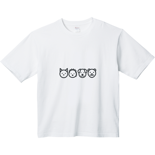かわいい動物たち 02 ヘビーウェイト ビッグシルエットTシャツ